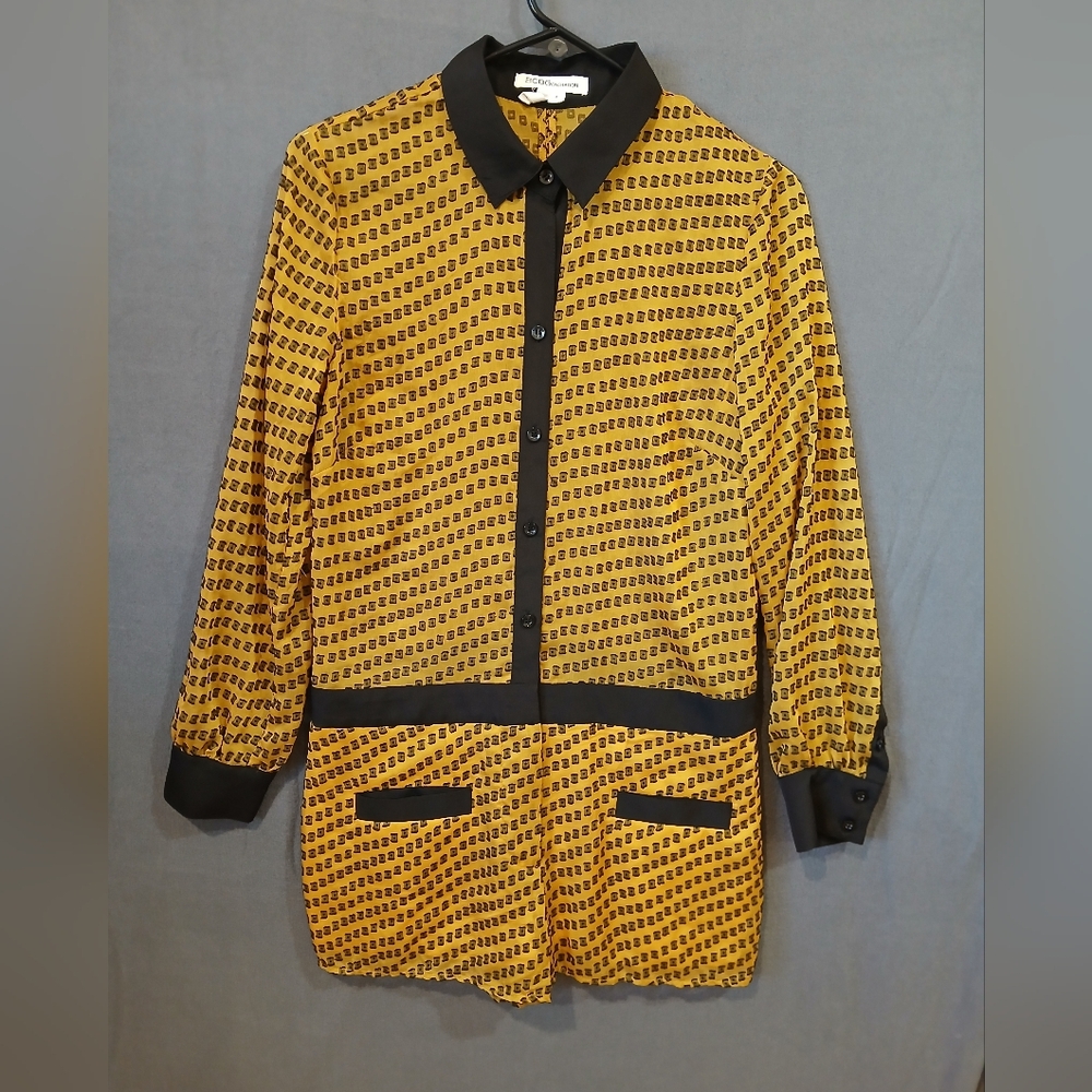 BCBGeneration Romper Womens 4 Yellow Black